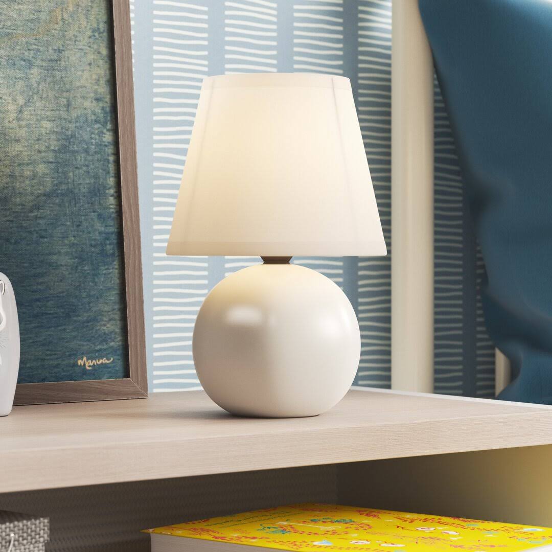 Adira Ceramic Globe Mini Table Lamp Mack & Milo Finish: Off White
